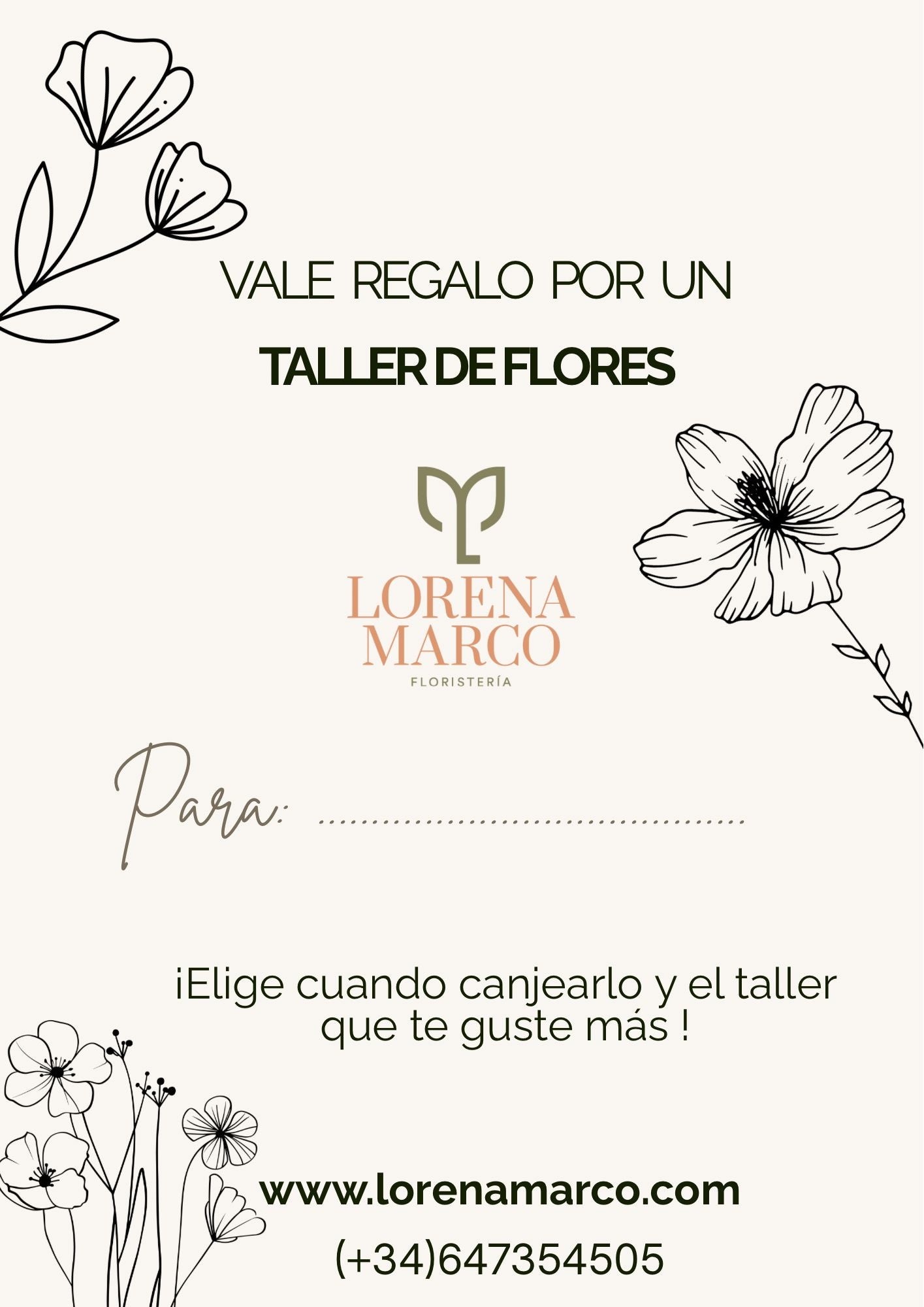 Flower Workshop Gift Voucher